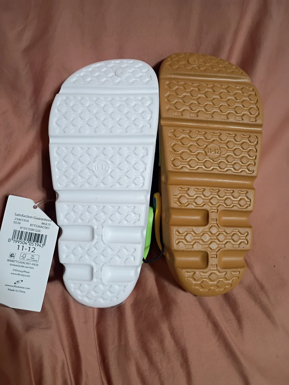 Disney Toy Story Kids' Clogs in White, Green & Brown
